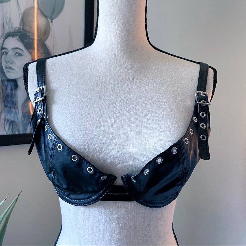 Stormyleather Bra with Silver-Toned Brass Hardware